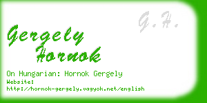 gergely hornok business card